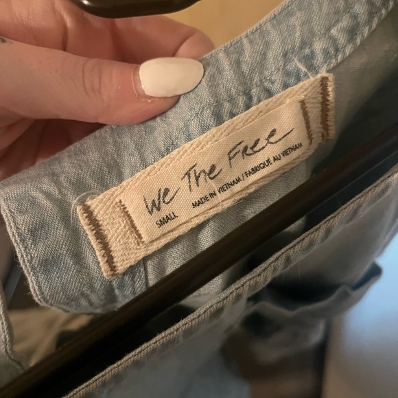 Free People | Moon City Denim Top - Picture 4 of 5